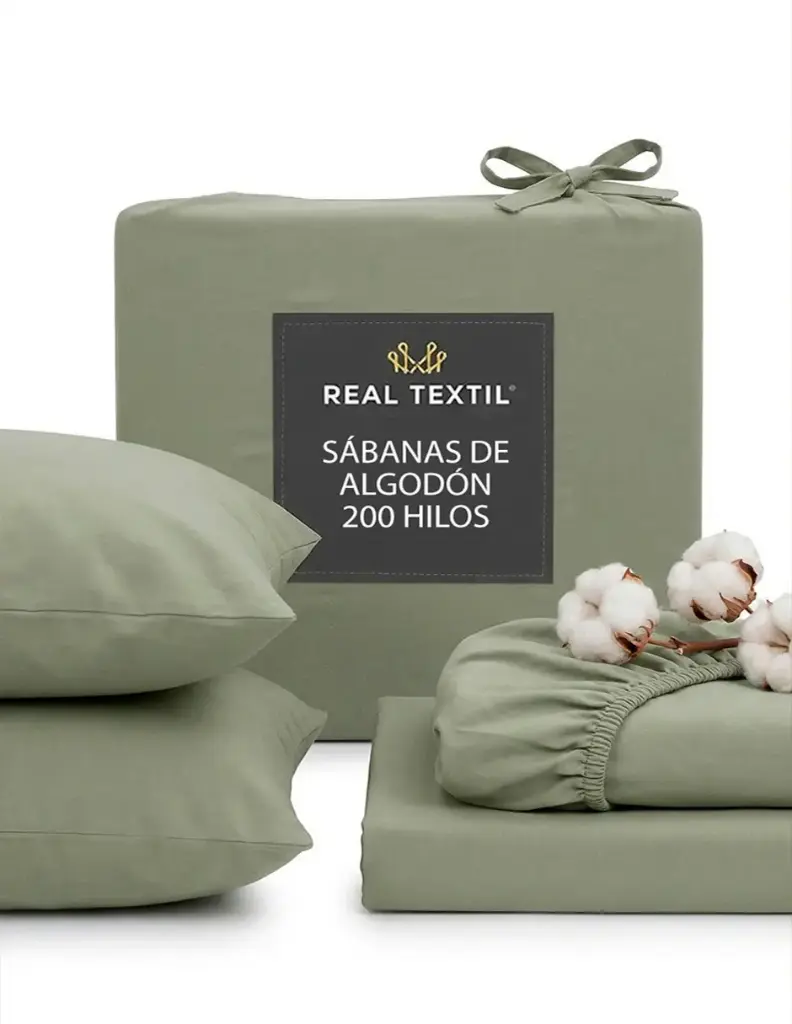 SABANA ALGODÓN 200 HILOS REAL TEXTIL