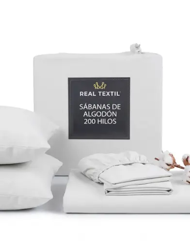 SABANA ALGODÓN 200 HILOS REAL TEXTIL
